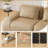 114" Flannel L-Shaped Modular Sectional With Ottoman-873230051