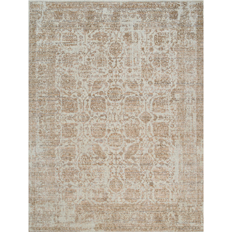 Ikat Area Rug in Gold, Rectangle 12' x 15'