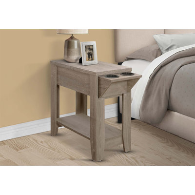 Table d'appoint, côté, bout, rangement, lampe, salon, chambre à coucher, stratifié, transitionnel