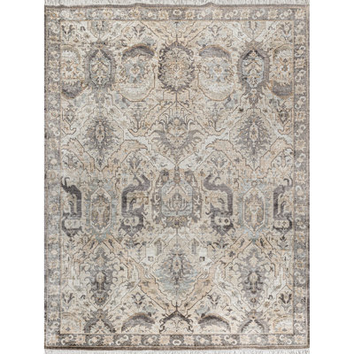 Hand Woven Silk and Wool Oriental Area Rug