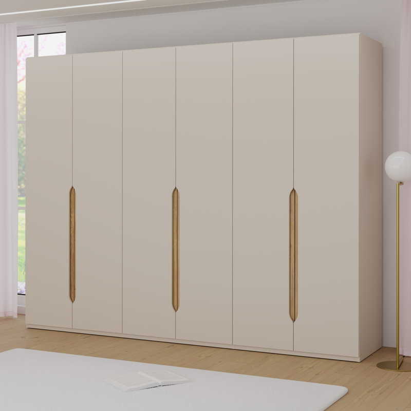 Temar 6 Door Manufactured Wood Wardrobe