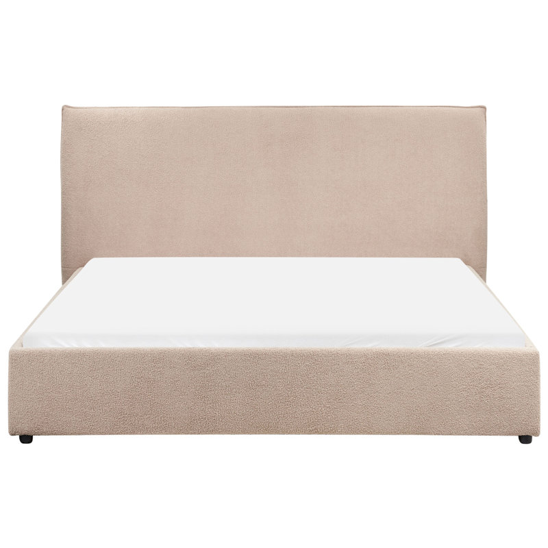 Waterbed Boucle LAVAUR Taupe, European King (160 x 200 cm)