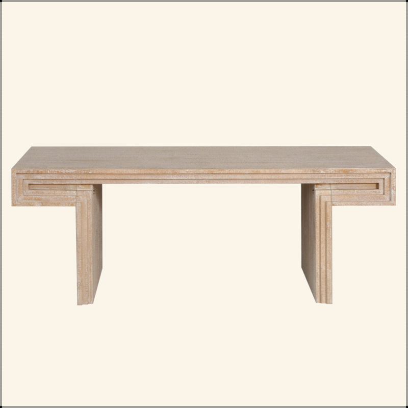 Table basse industrielle rétro - Texture bois récupéré, conception rectangulaire à deux niveaux avec finition rustique, assemblage facile pour le salon / bureau