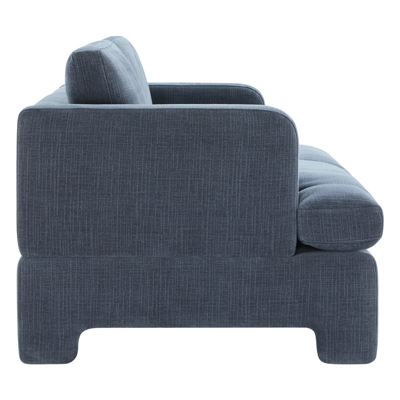 Jolie 77'' Upholstered Modular Sectional Loveseat, Selene Indigo Performance Chenille