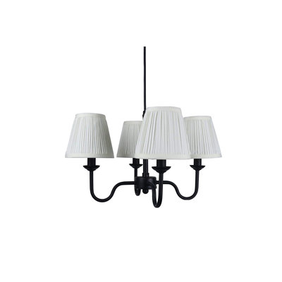 Lustre classique à 4 lumières avec abat-jour Zilla