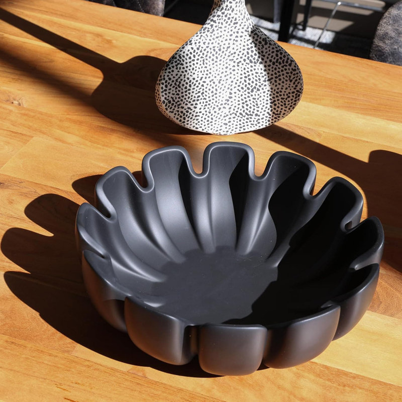 Ceramic Decorative Bowl, Black