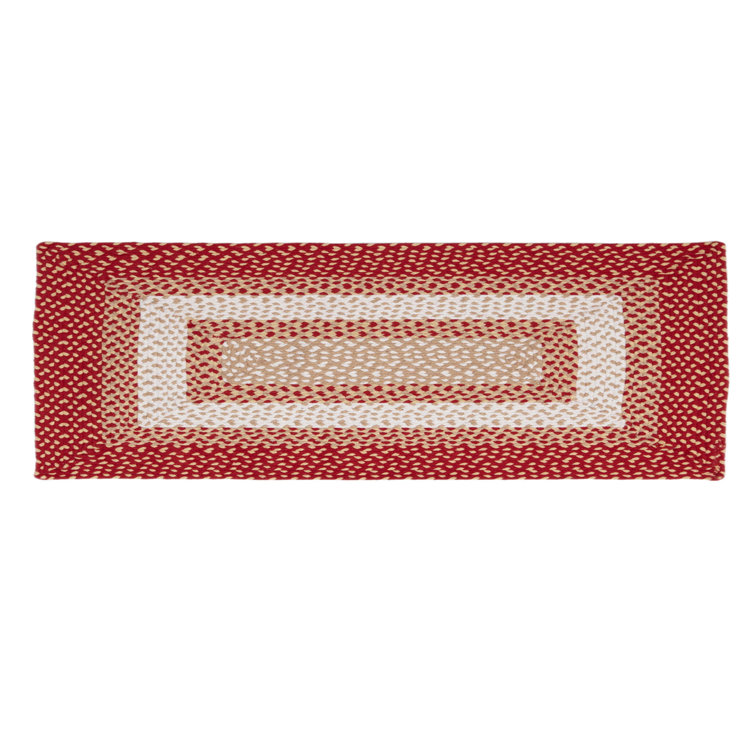 Waterbury Farmhouse Handmade Braided Red Area Rug