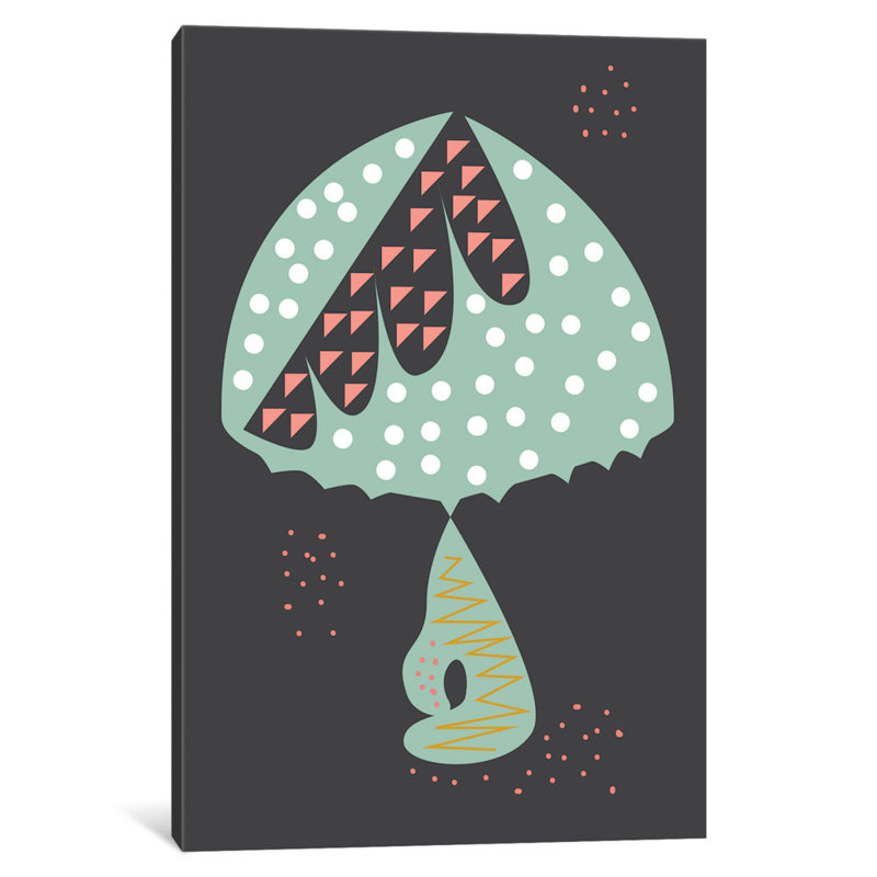 «Mushroom», impression sur toile tendue, H 12 po x l 8 po x P 0,75 po, Toile tendue, Pas de tapis