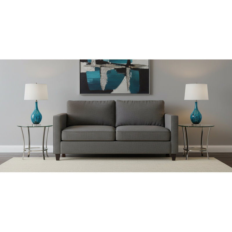 Rovigo 28" Teal and Black Fused Glass Table Lamp