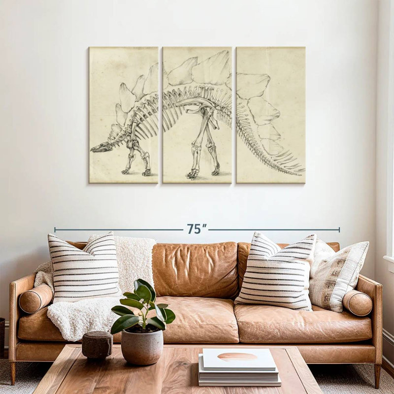 Brampt Dinosaur Study III, 36" H x 57" W