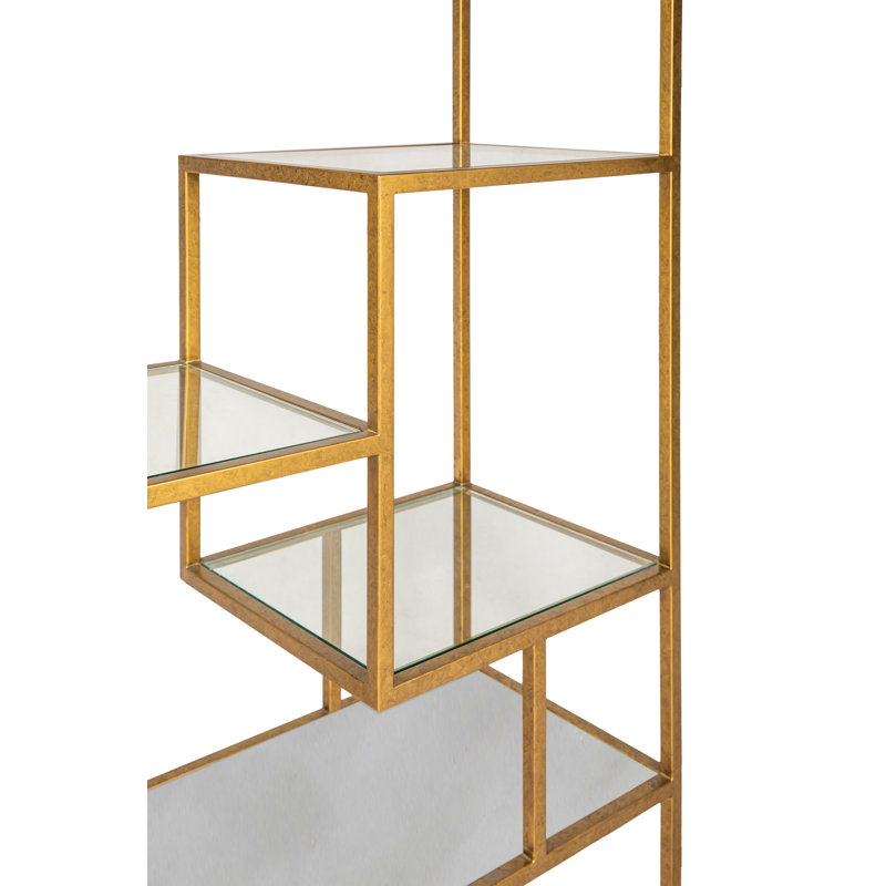 84" H x 36" W Metal Etagere Bookcase