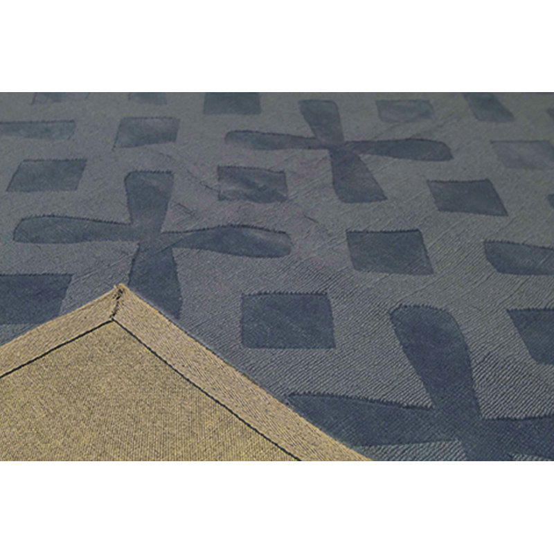 Tapis bleu clair noué à la main de haute qualité