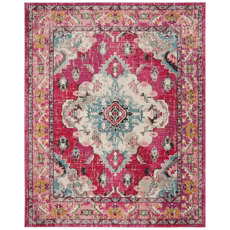 Almyra Oriental Area Rug, Rectangle 11' x 15', Pink/Multi