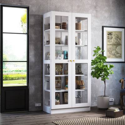 6-Tier Glass Door Display Case