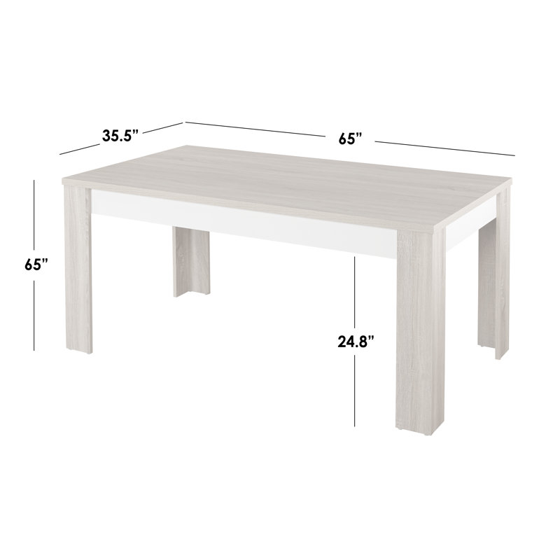 Ensemble repas pour six personnes Algedi, 5 pièces : 1 table, 4 chaises