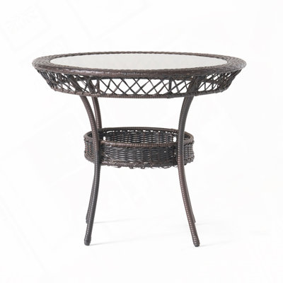 Outdoor Glass Top Dining Table