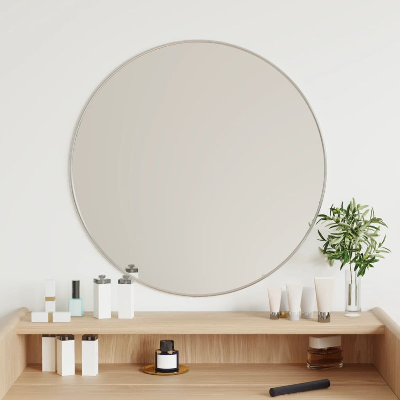 Miroir mural Raelina, 23,6 po x 23,6 po, Noir