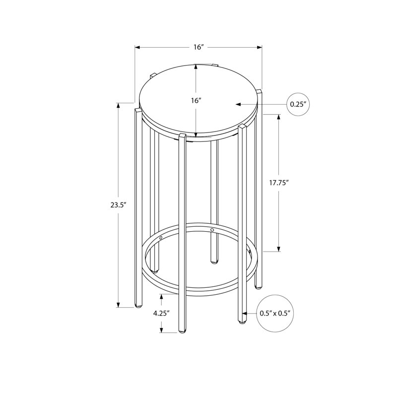 Élégante table d'appoint avec stratifié en pierre crème et métal noir, parfaite pour les pieds en métal compacts du salon et de la chambre à coucher