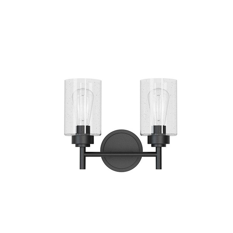 Éclairage pour salle de bain 2 lumières 5,25 po Wexton, Noir mat