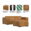 Ensemble de canapé et repose-pieds modulaire Rex de 88 pouces de large avec canapé 2 places en cuir et repose-pieds de table assorti de 34 pouces de large-98738256