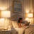 29” Shell-Inspired Table Lamp with USB Charging Ports, LED Bulbs and Nightlight-1429284128