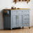 52-Inch Mobile Kitchen Island with Drop Leaf, Adjustable Shelf, and Ample Storage for Modern Kitchens.-718361998