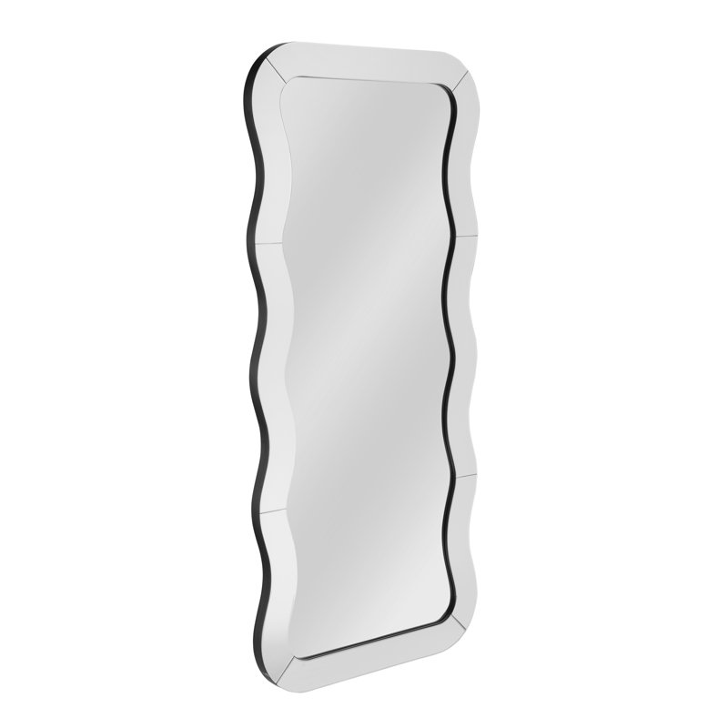 Miroir de plancher Wave avec cadre ondulé