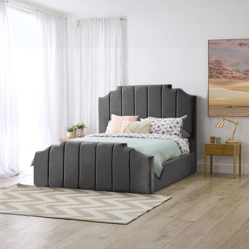 Antara Upholstered Bed, Asphalt, Super King (6')