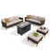 Phenice 9 - Person Wicker Outdoor Patio Conversation Furniture Sectional Set with Fire Pit Table