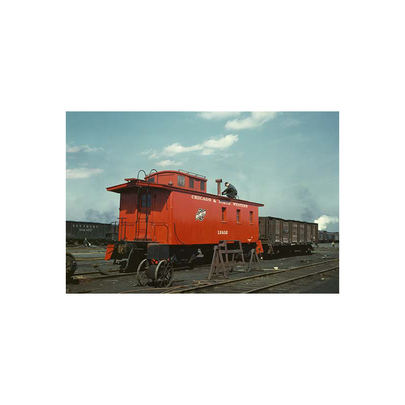 Rouge caboose-reproduction de photo, 20 po x 30 p