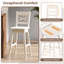 Tabouret de comptoir pivotant en bois massif 24 po Deshanay-971264637