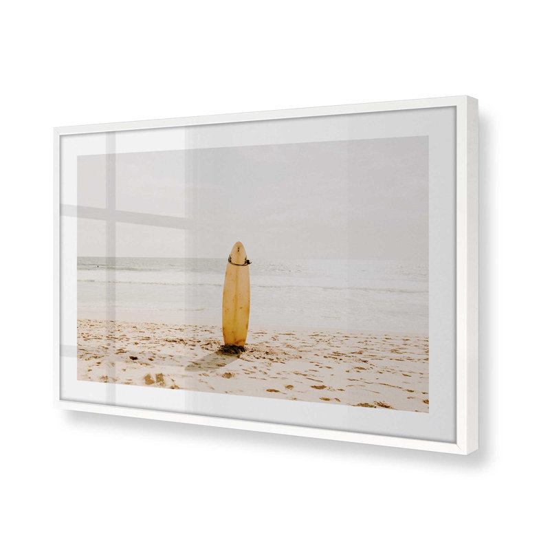 Impression Solitaire Surf II, H 9 po x l 11 po x P 1,25 po, Cadre opaque blanc