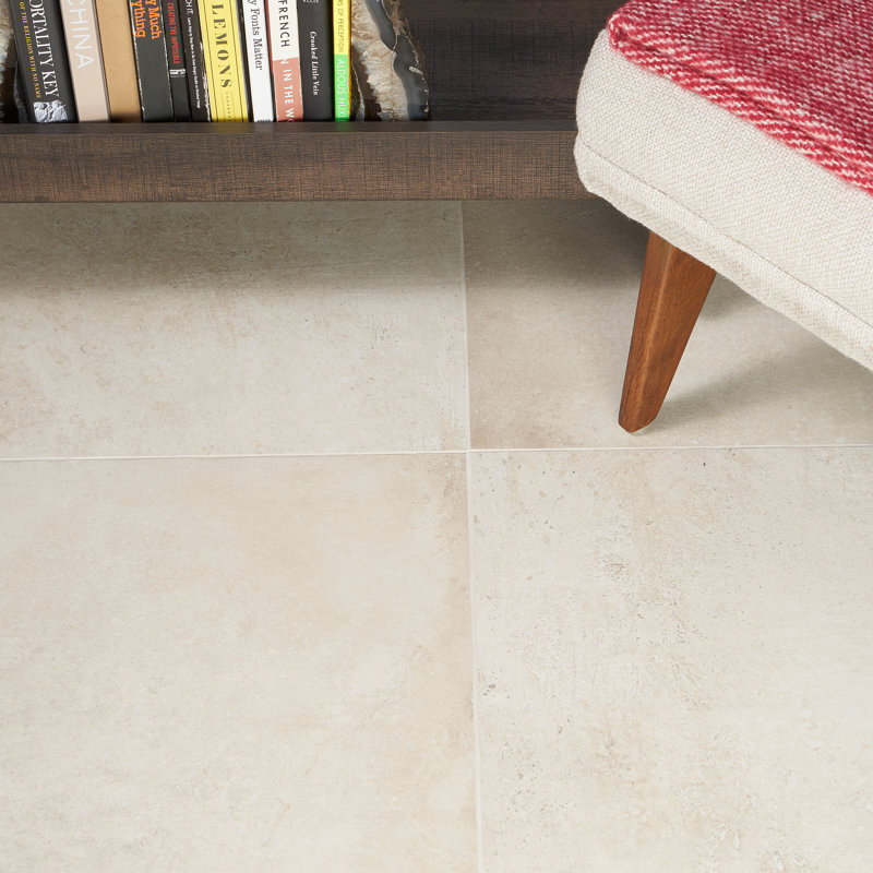 Staten 24" x 47" Porcelain Concrete Look Wall & Floor Tile, Sand