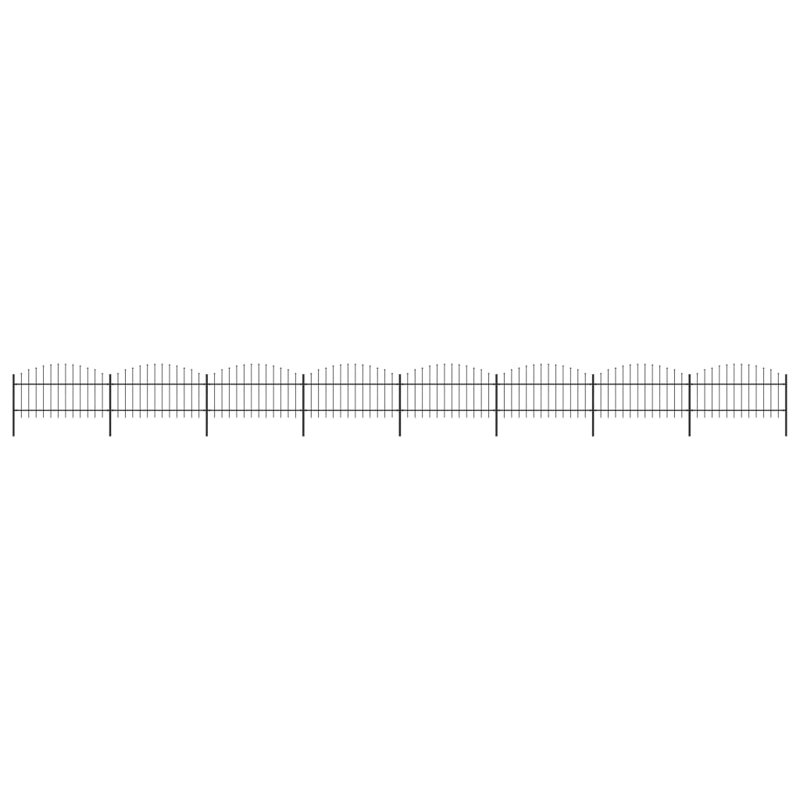 Clôture en métal noir Kimmswick, H 4,1 pi x l 44,6 pi