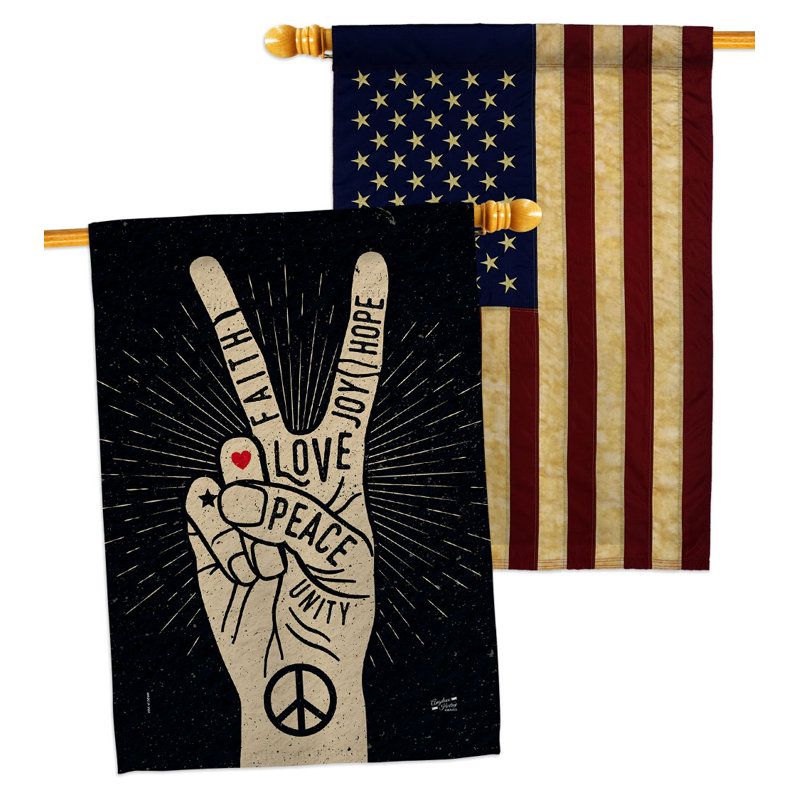 Double Sided 40'' H x 28'' W Polyester House Flag