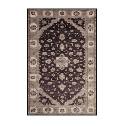 Tapis noir surteint lavable à la machine