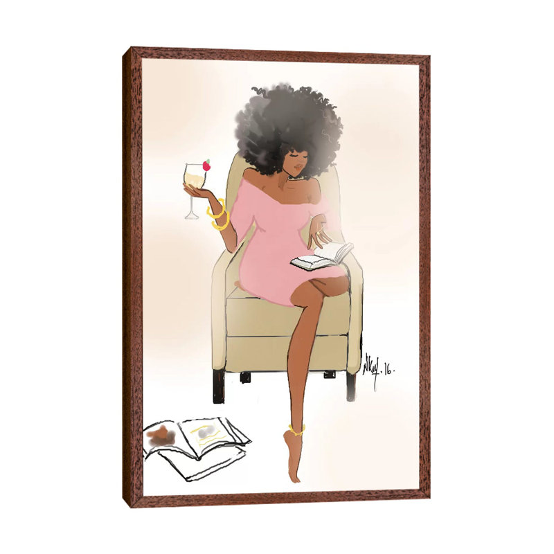 Sunday Night II by Nicholle Kobi - Print on Canvas, Classic Brown Wood Framed Canvas, 66.04 cm H x 45.72 cm W x 1.91 cm D