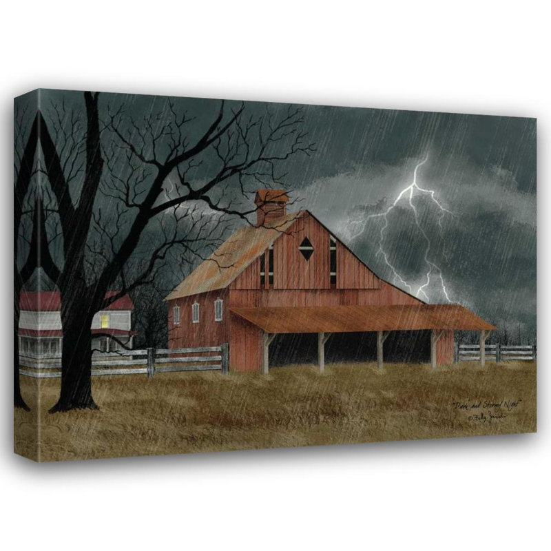 Art sur toile tendue par August Grove® Jacobs, Billy Gallery: Dark and Stormy Night, H 36 po x l 47 po