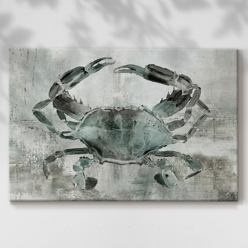 Toile tendue neutre crabe neutre II-Gallery, H 18 po x l 27 po