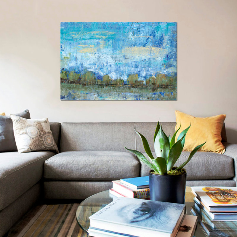 « forest edge ii », impression sur toile, H 40 po x l 60 po x P 1,5 po, Pas de tapis, Toile tendue