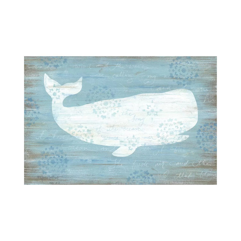 Ocean Whale by Annie LaPoint - Wrapped Canvas Gallery-Wrapped Canvas Giclée, 30.48 cm H x 45.72 cm W