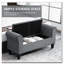 Banc de rangement avec repose-pieds capitonné