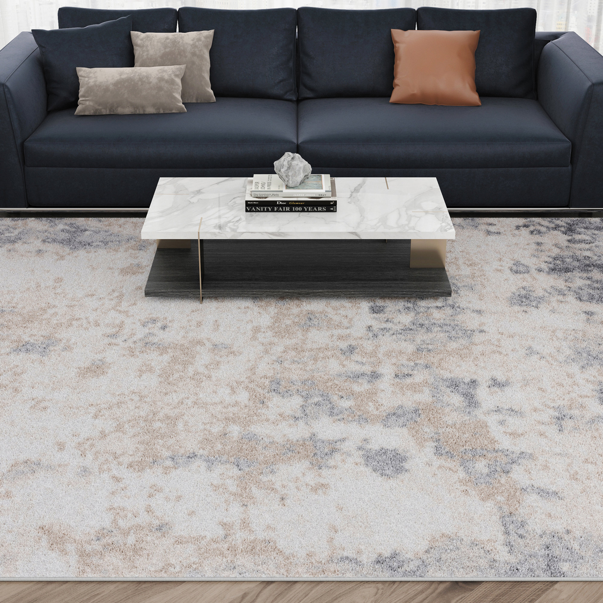 Zipcode Design™ Cristina Abstract Gray Indoor Area Rug for Living Room