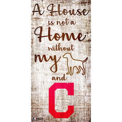 MLB Team «A House is Not a Home Sign», art textuel sur bois