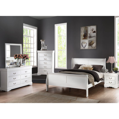 Queen Bed With Rich White Color And - Style Design, 29 Inch Height, Precision Built Solid Wood, Three Slats For Enhanced Mattress Longevity, 10 Floor , 62 Depth, 90 Width, 47 Pound Weight Featuring