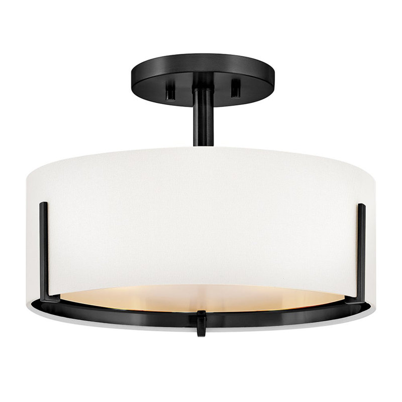 Hinkley Halle Semi Flush Mount, Black