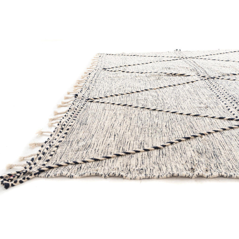 Tapis noir et blanc Odle