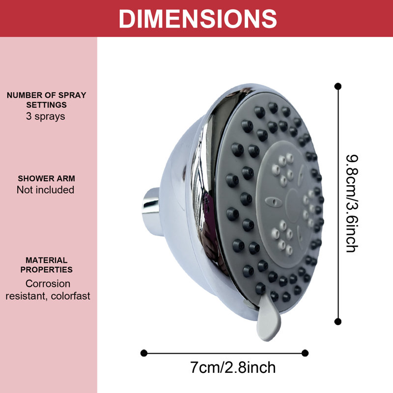 Adjustable Shower Head 1.8 GPM GPM, Chrome