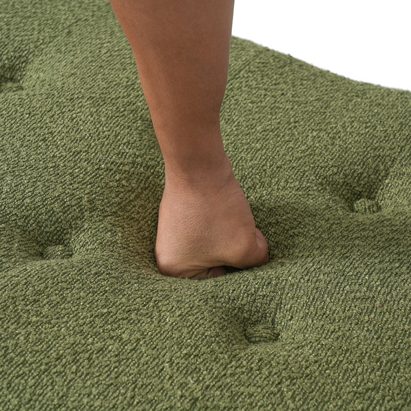 Repose-pieds rembourré Luna, Vert olive