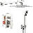 Shower Faucet Set Brushed Nickel 12 inch Rain Shower Head Combo System with Valve